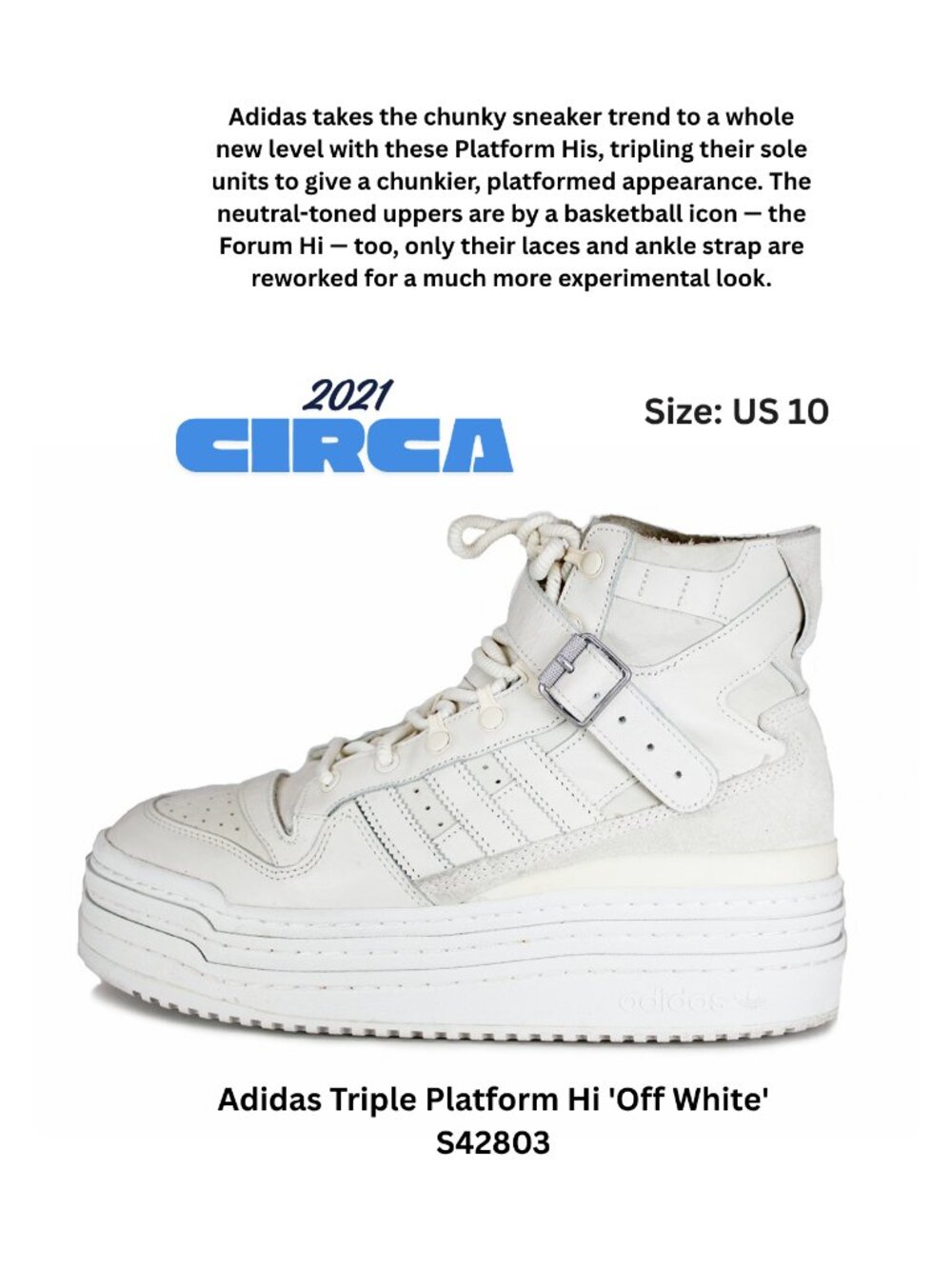Adidas Triple Platform Hi 'Off White' S42803